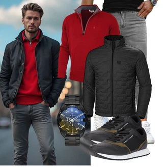 Outfit mit Dunkelrot Unkategorisiert Calvin Klein "Freizeit Outfit"
