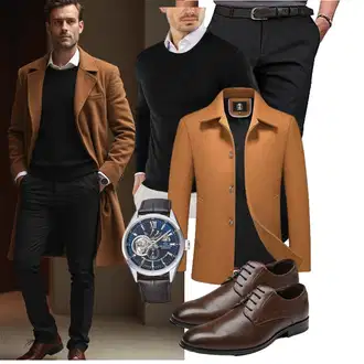 Outfit mit Orange/Braun/Beige KUDORO "Freizeit Outfit"