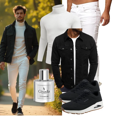 Schwarz Übergangsjacke Herbstjacke/Cordjacke/Shirtjacke amropi kombinieren