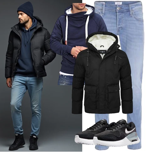 Teddyfell Schwarz 2in1 Jacke/Parka-übergangsJacke/KapuzenJacke/DaunenJacke/Winter Parka/Puffer Jacke/WinterJacke Soulstar kombinieren
