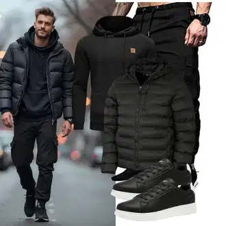 Elegant Outfit mit Schwarz/Khaki FreizeitHose/SportHose/WinterHose/Jogger Hose/CargoHose/Cargo-JoggingHose/Capri/Cargo Short Elegancity "Freizeit Outfit"Look: Casual, Schick, Uni, Goa, Stil, Techno, Hip Hop, Coole, Rap, Workwear, Streetwear, Smart Casual, Unisex, Trendige, Elegant