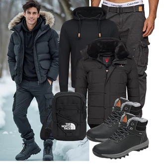 Outfit mit Winter Sneaker/Herren Lederschuhe/Wasserfester Schuh/Wasserdichter Outdoorschuh/Wasserdichter Stiefel/TrekkingStiefel Pastaza "Freizeit Outfit"
