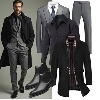 Tapered Outfit mit Dunkelgrau/Grau/Dunkelblau KUDMOL "Freizeit Outfit"