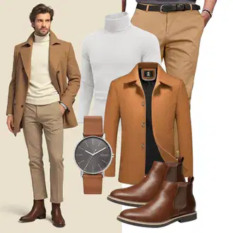 Outfit mit Orange/Braun/Beige KUDORO "Freizeit Outfit"