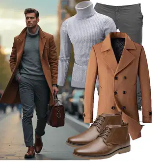 Outfit mit Braun/Beige/Orange "Freizeit Outfit"