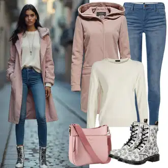outfit mit Bela/Rjava/Krem Bluza z Dolgimi Rokavi/Bluzasti Body/Športna Bluza/Usnjena jakna za moške Trendyol "Jesenska oblačila"