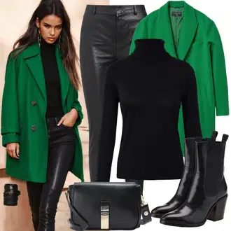 Green pants outfits "Jesenska obleka za vsakodnevno nošenje"