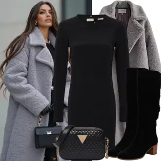 outfit mit Siva Dolg Plašč medicine "Jesenski videz"