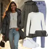 Zimní outfity s boyfriend džínami image