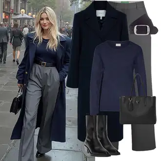 Outfit sa Tamnoplava/Ljubičasta/Pink/Plava/Tamnozelena Kožni Remen/Ženski Opasak bez Kopče/Klasični Remeni/Ležerni Remen/Široki Pojas Tamaris "Savršen za zimu"