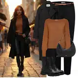 Černé Only Zimní Kabáty Outfity image