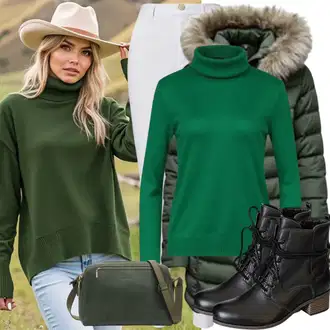 outfit mit Bela/Krem Usnjena Jakna/Ženske 7/8 Kavbojke/Gležnarji/Capri Kavbojke/Odrezane Kavbojke/Girlfriend Kavbojke/Kavbojka z Nizkim Pasom/Push up Kavbojke/Regular Fit Kavbojke/Ozke Kavbojke/Usnjene Čevlje/Zožene Kavbojke orsay "Modisches Winter Outfit"