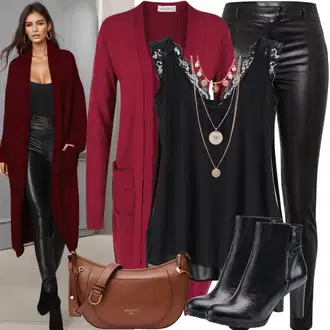 Outfity na podzim s Černá Kozačka Na Podpatku/Dlouhá Kozačka/Kozačka nad Kolena/Bota se širokým nohavici/Špičatá Kozačka/Kozačka po Kolena About You "Módní outfit"