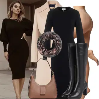 Nadrozměrné Dlouhé Outfit s Khaki/Béžová/Hnědá Lehký Kabát/Vlněný Kabát/Zimní Kabát Vlněný kabát/Midi Kabát/Kašmírový Kabát/Oversize Kabát/Vintage Kabát bershka "Módní zimní outfit"Look: Klasické, Francouzské, Moderní, Nadrozměrné, Chytrý příležitostný, Univerzitní