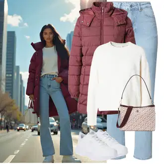 Vysoký Pas Outfit s Světle modrá Boyfriend Džínové kalhoty/Mom Jean/Zužující se Džíny/Zkrácené Džíny/Džíny s Rozparkem/High Waist Džínové Kalhoty/Rovná Džína/Girlfriend Džíny/Vintage džíny/Dad Džíny VERO MODA "Perfektní na zimu"
