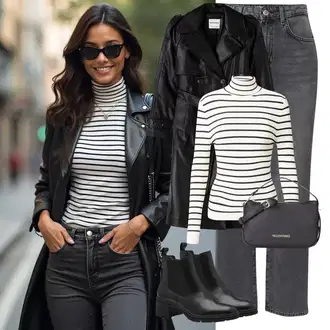 S Pertlanjem Outfit sa Tamnosiva/Svjetlosiva/Siva Traperice Ravne Nogavice/Skraćene Traperice/Girlfriend Traperice/Muška majica/Traperice s Prorezom/Mom Jean/High Waist Traperice/Traperice Standardnog Kroja/Formalna Košulja/Ženske Traperice 7/8 Dužine/Dad Traperice/Zimska jakna Only "Savršen za zimu"