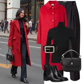 Outfit sa Crna Ženski Opasak bez Kopče/Kožni Remen/Ležerni Remen/Široki Pojas/Klasični Remeni Vanzetti "Trendi zimski odjevni predmeti"