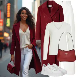 Zvonové kalhoty Outfit s Krémová/Bílá Džíny Mom Jean/Formální Košile/Džíny Culottes/Plisované Džíny/Džíny Volného Střihu/Džín s Širokou Nohavicí/Baggy Džíny/Vintage Džíny/High Waist Džínové Kalhoty/Dad Džíny Dr. Denim "Elegantní zimní outfit"