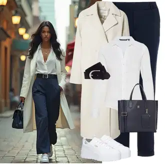 Outfit sa Tamnoplava/Crna Kožni Remen/Klasični Remeni/Ležerni Remen/Široki Pojas/Ženski Opasak bez Kopče Vanzetti "Savršen za zimu"