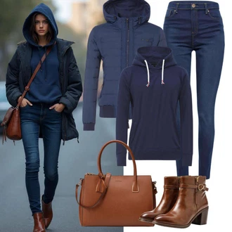 Fancy Outfit s Hnědá/Béžová Kožená bunda/Motorkářská bota/Plochá Kotníková Bota/Kožená kotníková bota/Kotníková Bota s Podšívkou/Letní kotníková kozačka/Zimní kotníková bota boto "Perfektní pro podzim"Look: Styl, Bohémský, Boho, Ležérní, Šik, Elegantní, Fancy, Venkovní, Premium, Sportovní, Trendový, Western