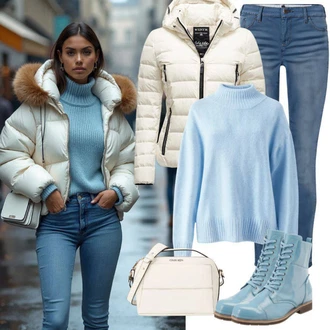 Outfit s Bílá/Světle modrá/Žlutá/Béžová/Tyrkysový Boty do Sněhu/Vycpaná kozačka/Kožené pánské obuv/Termo Bota/Teniska Zimní Tenisky Timberland "Perfektní pro zimu"