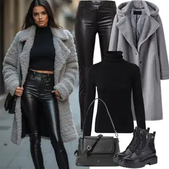 Outfit s Šedá/Světle šedá/Béžová Přechodový Kabát/Pletený Fleecový Kabát/Kašmírový Kabát/Dlouhý kabát/Lehký Kabát/Letní Kabát/Zimní Kabát Vlněný kabát/Midi Kabát/Kabát Bouclé/Vlněný Kabát/Kabát Tří Čtvrtě Délky/Oversize Kabát Dorothy Perkins Curve "Perfektní pro zimu"