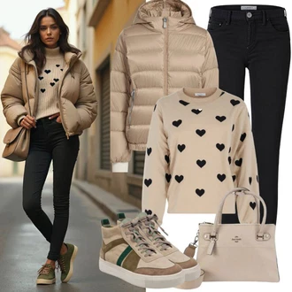 Outfit s Modrá/Světle modrá Puchová Bund/Bunda z umělých vláken/Nafukovací Bund/Bunda s Kapucí/Zimní Bund Karl Kani "Perfektní pro Zimu"