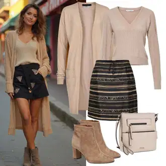 Outfity pro zábavu Elegantní s Hnědá Kožené tenisky/Šněrovací Kotníková Bota/Úzká teniska/Tenisky s Bočním Zipem Ulla Popken "Podzimní oblečení"Look: Elegantní, Emo, Měkká dívka, Unisex, Sportovní, Chytrý příležitostný