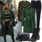 Green Outfits Cvetličen za dame image