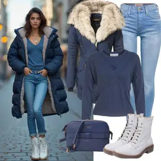 outfit mit Temno modra Napihnjena Jakna/Kratka Jakna/Box jakna/Jakna 2v1/Crop Jakna/Trajnostna Jakna/Prehodna Jakna/Puhovka/Zimska Jakna/Prešita Jakna/Obrnljiva Jakna The North Face "Popolno za zimo"