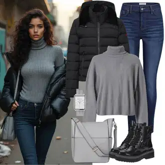 Zima outfit mit Črna Superga Zimske superge/Zimski gležnjar/Škornj za Sneg/Oblazinjeni škorenj/Zimski škornj iz jagnječje kože primohurt "Popolno za zimo"