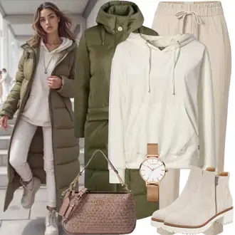 Jesenske Outfiti Debel mit Zlati Verižna ura/Zapestna ura Furla "Popolno za zimo"