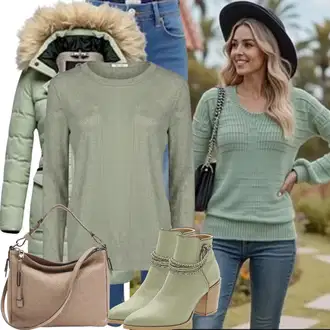 Kombinacije za golf Zima sa Svjetlozelena/Zeleno Prošivena Jakna/Puferica Jakna/Donja Jakna/Jakna s Kapuljačom/Jesenska jakna/Ljetna pod-jakna/Održiva jakna/Zimska Jakna Only "Savršeno za zimu"