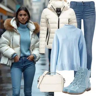 Denim/Traper Outfit sa Svjetloplava/Plava Čizmica Podstavljena Gležnjača/Gležnjača na visoku petu/ljetna gležnjača/Čizma na Špic/Vintage Gležnjača Lascana "Savršeno za zimu"