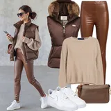 Brown Outfits Bela za dame image