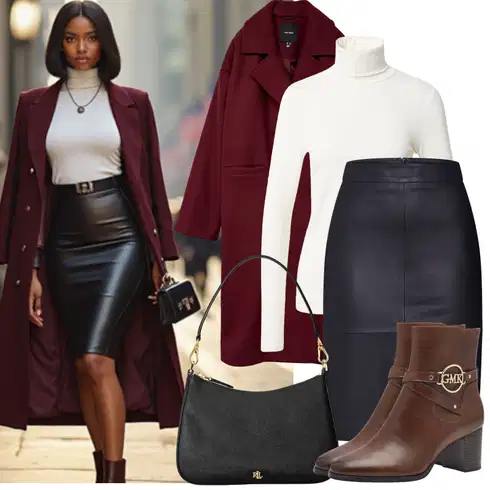 Kombinace Nový Rok Černá/Tmavě modrá/Modrá Kožená Sukně Kožená Minisukně/Kožená Sukně/Sukně z umělé kůže SelectedLook: Bar, 30. narozeniny, 40. narozeniny, Koncert, Firemní večírek, Nový Rok, Škola, Zvláštní příležitosti, Matriční úřad, Párty, Narozeniny