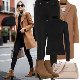 Outfity na zimu s Černá Jeggings/Džínové Legíny/Skinny Kalhoty/Legíny s Podšívkou/Legíny s Vysokým Pasem/Tregíny/Legíny s Rozparkem VERO MODA "Zimní Outfity"