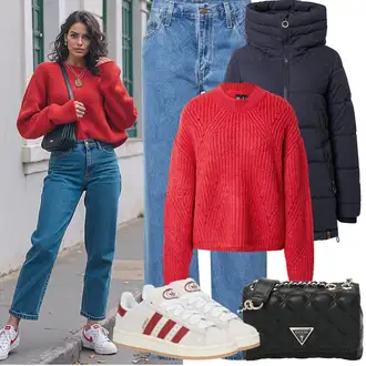 S Pertlanjem Outfit sa Svjetloplava/Plava Mom Jean/Vintage traperice/Vrećaste Traperice/Dad Traperice/Boyfriend Jeans/Traperice Opuštenog Kroja/Formalna Košulja/High Waist Traperice levi's ® "Zimske Odjeće"
