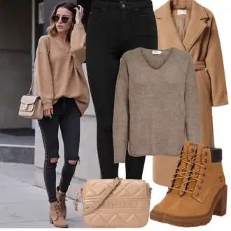 Outfity na zimu s Černá Legíny s Vysokým Pasem/Džínové Legíny/Skinny Kalhoty/Legíny s Rozparkem/Tregíny/Jeggings Only "Zimní Outfity"