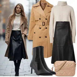 A-kroj Outfit sa Crna/Ljubičasta Haljina Veći Broj goosecraft "zimski outfit"Look: Old Money, moderne, Traditional, Sveučilišna, Elegantan, A-kroj, Jazz