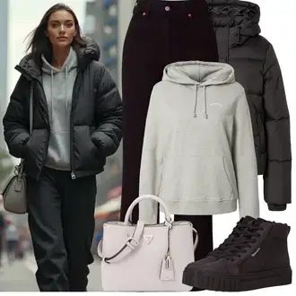 Zvonové kalhoty Outfit s Fialová/Tmavě červená Džíny Džín s Širokou Nohavicí/Plisované Džíny/Kožená Pánská Bund/High Waist Džínové Kalhoty/Rovná Džína/Sweat Džíny/Termální Džíny/Pánské tričko/Zvonové Džíny/Zimní bunda/Džíny s Rozparkem Dr. Denim "Zimní Outfity"