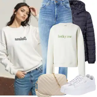 Kombinacije za zimu Vjenčanje Nevesta sa Bijela Niska Tenisica/Tanka tenisica/Tenisica s platformom/Rupičasta tenisica Puma "Zimske Odjeće"Look: Vjenčanje, Koncer, Škola, Sprovod