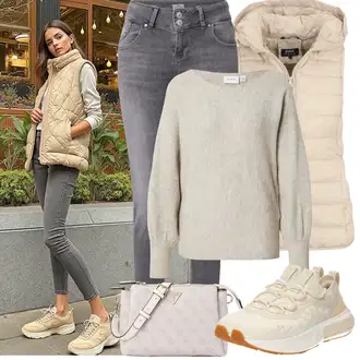 Outfity na zimu s Šedá/Světle šedá/Tmavě šedá Slim Fit Džíny/Kožená bunda/Kožené Boty/Push up Džín/Zimní bunda/Džíny s Nízkým Sedem/Džín s Nízkým Pasem LTB "Zimní Outfity"