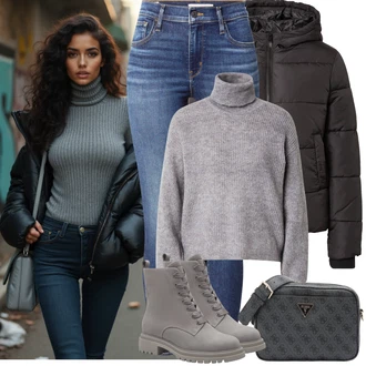 Outfit sa Plava/Tamnoplava/Svjetloplava Kožna Jakna/Čizma do Gležnja/Slip-on Traperice/Skraćene Traperice/Traperice Slim Kroja/Kožne Cipele/High Waist Traperice/Push-up Traperice/Muška Kožna Jakna/Capri Traperice/Zimska jakna/Ženske Traperice 7/8 Dužine levi's ® "Zimske Odjeće"
