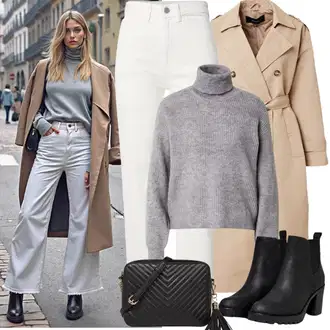 Outfit s Černá Kotníková Bota s Podšívkou/Chelsea Boty/Kožená kotníková bota/Gumová Kotníková Bota/Kožená bunda Only "Zimní Outfity"
