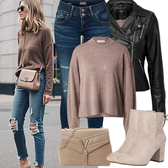 Kombinacije za zimu Ležerno Denim/Traper sa Plava/Tamnoplava Kožna Jakna/Kožne Cipele/Traperice s Prorezom/Traperice Slim Kroja/Zimska jakna/Termo Traperice/Muška Kožna Jakna/Traperica Niskog Struka/Push-up Traperice/Traperica Niskog Struka LTB "Zimske Odjeće"Look: Rap, Stil, Francuske, Besprijekorno, Ležerno