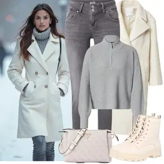 Outfity na zimu s Šedá/Světle šedá/Tmavě šedá Slim Fit Džíny/Kožená bunda/Kožené Boty/Push up Džín/Zimní bunda/Džíny s Nízkým Sedem/Džín s Nízkým Pasem LTB "zimní outfit"