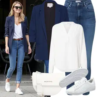 Kombinacije za matični ured S oblinama sa Bijela/Krem Bluza i Tunika/Bluza Veći Broj SELECTED FEMME "zimski outfit"