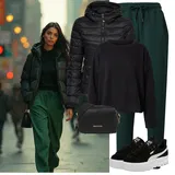 Černé a Stříbrné Tenisky Outfity image