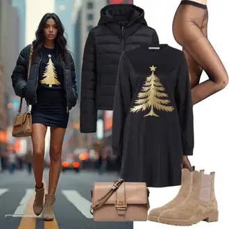 Holiday outfits Poletje mit Bež/Rjava/Khaki Gumijasti Gležnar/Chelsea Škornj/Usnjena Jakna Aldo, DeFacto "Zimski outfit"